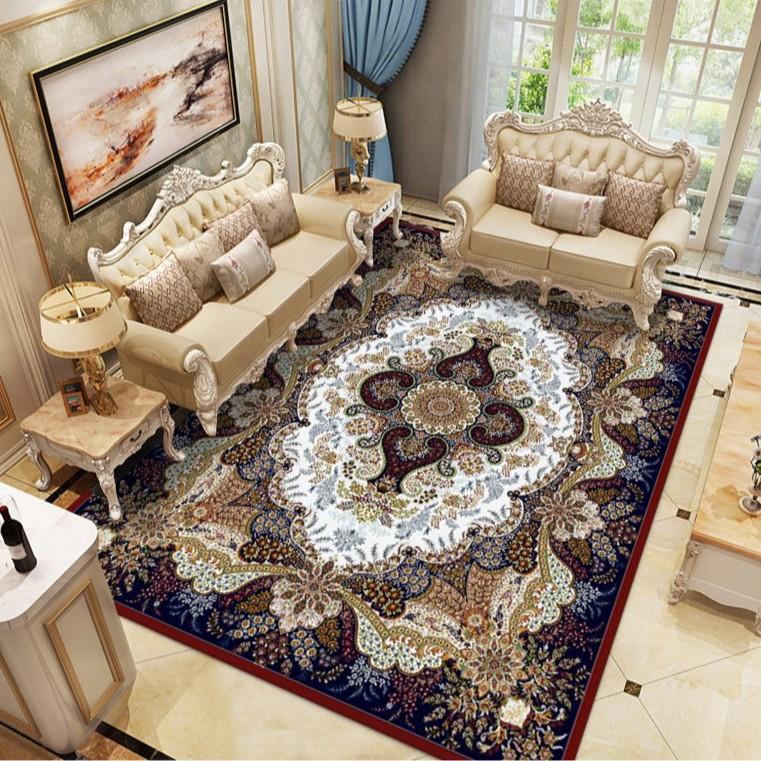 European Style Living Room Carpet Printed Living Room Coffee Table Carpet Study Floor Mat Bedroom Bedside Carpet