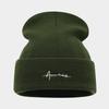 New autumn and winter personalized letter embroidery knitted hat Internet celebrity style men and women outdoor leisure sports warm wool hat