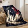 Raging Bull with Red Matador Cape Print Blanket Soft and Cozy Perfect for the Living Room Bed Sofa or a Nap,gift