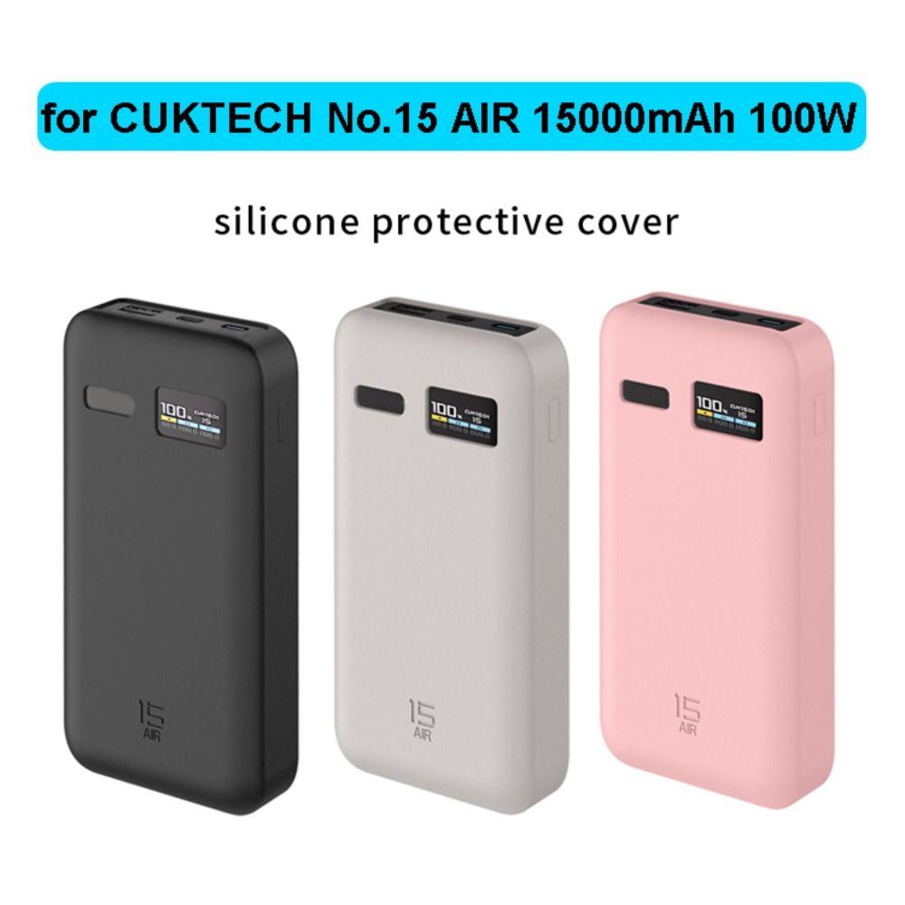 Shockproof Silicone Case Solid Color Dustproof Protective Cover Soft Portable Carrying Case for CUKTECH No.15 AIR 15000mAh 100W