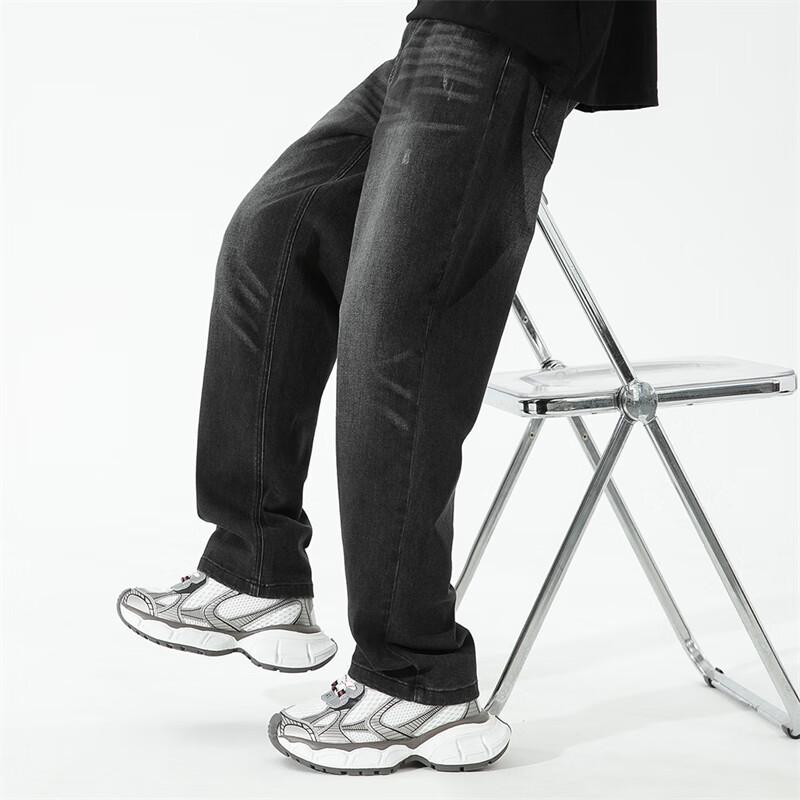 Mark Fairwhale Men's Washed Straight-Leg Thick Jeans