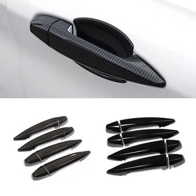För BMW X1 F48 X5 X6 F15 F16 2016 2017 Carbon Fiber Texture Exteriör bildörrshandtag Draglock Trim