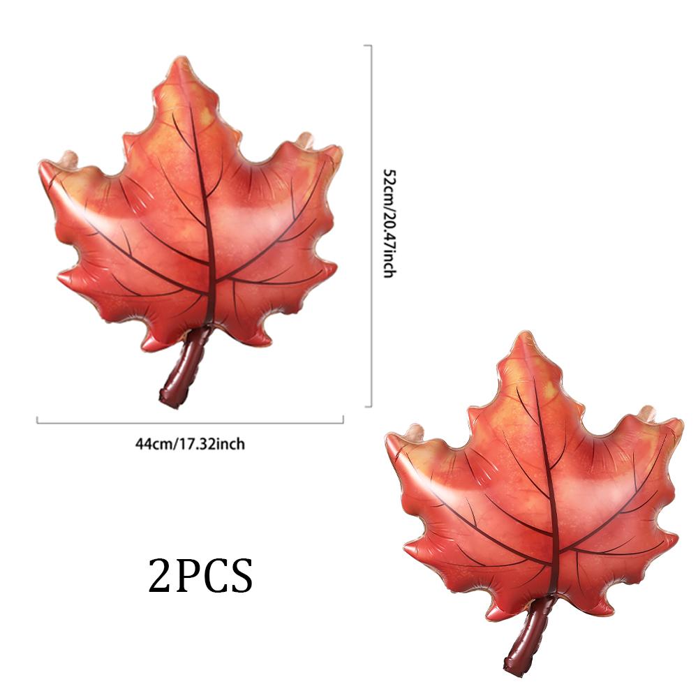 2/1 Stück 4D Stehender Kürbis Ahornblatt Folienballon Herbst Ernte Thanksgiving Halloween Mottoparty Dekoration Herbst Heimzubehör