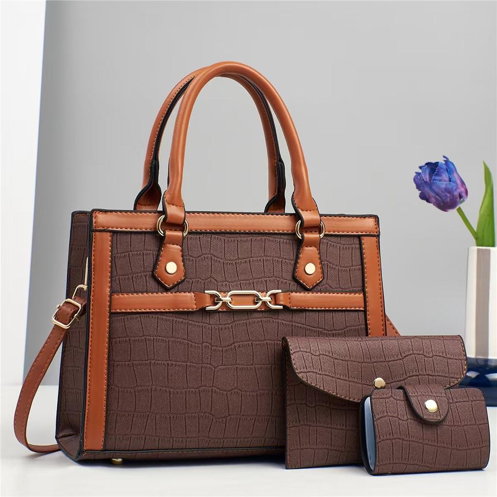 3pcs/set Women Totes with Wallets Large Capacity Handbags Fashion Trend Female Crossbody Shoulder Bags For Leisure Shopping