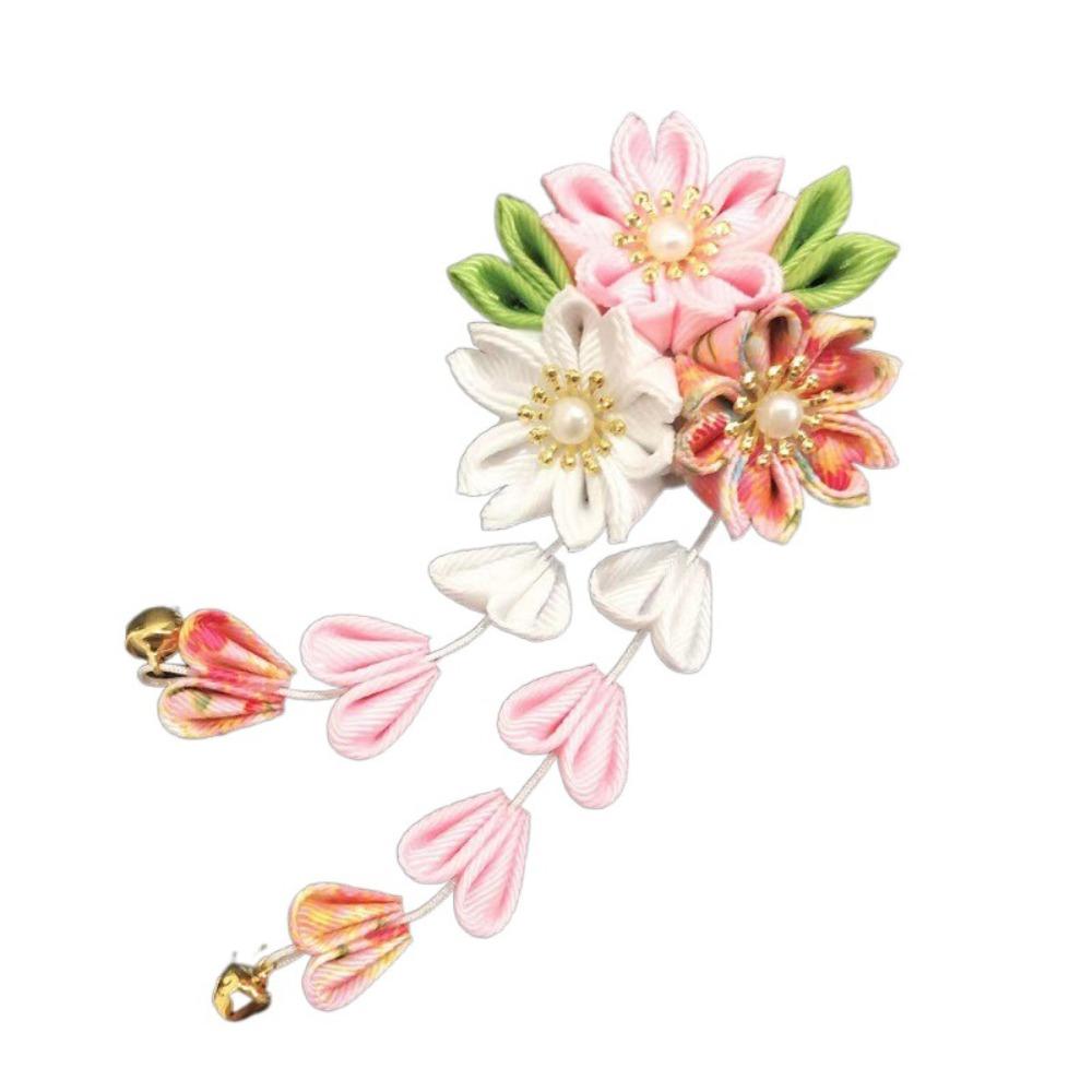 Hanfu Accessories Japanese Kimono Headwear Ancient Style Tassel Flower Hairpin  Hair Accessories