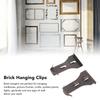 8Pcs Brick Hook Clips Steel Brick Hanger Fits Standard Size Bricks 2 1/4 Inch To 2 3/8 Inch In Height