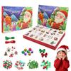 Christmas Advent Calendar -Day Snowflake Countdown with Gift Box and Ornament Accessories for Holiday Parties
