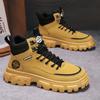 American retro Martin boots high-top British style big yellow boots mountaineering retro desert leather boots