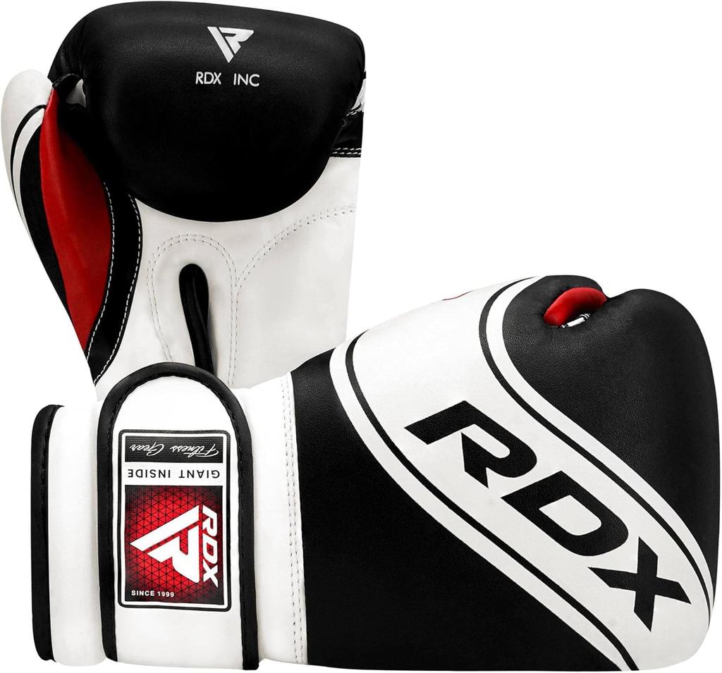 RDX Maya Hide Leather Boxing 4oz Junior Punching MMA Muay Black Kids' Gloves, & 6oz, Bag, Training, Thai,