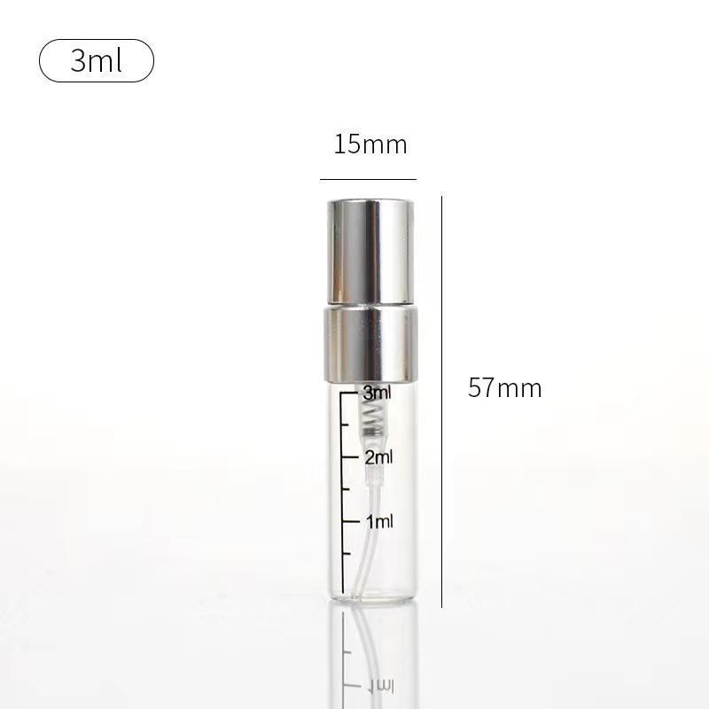 1 Stück nachfüllbare Parfümflasche mit Skala leere Sprühflasche Glasparfümflaschen Zerstäuber Kosmetik Reisebehälter Parfüms