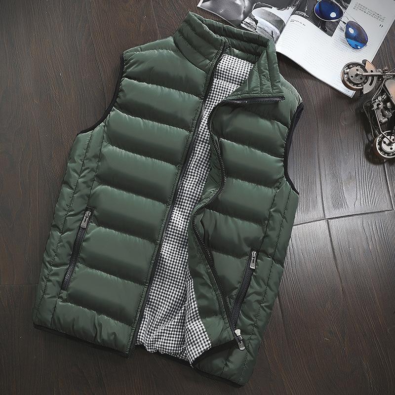 Gilet Imbottito in Cotone Autunno Inverno Gilet da Uomo Gilet Leggero in Cotone