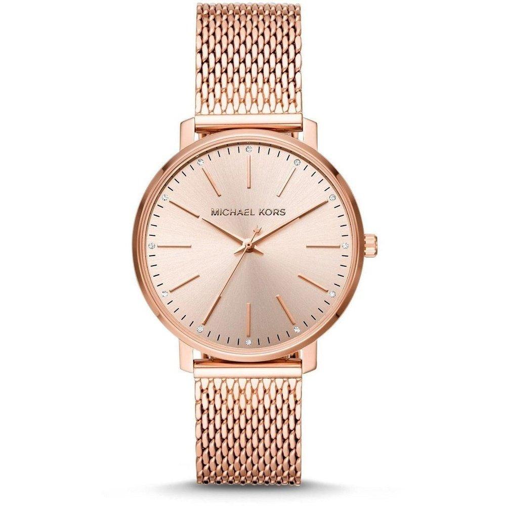 Michael Kors Women's Rose Mk4340 Pyper Quartz Crystal Gold Dial Watch