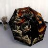 1pc Tiger and Dragon In Fiery Clouds Automatic Open/CloseUmbrella,Compact Umbrella for Men & Women Day Gift.N092