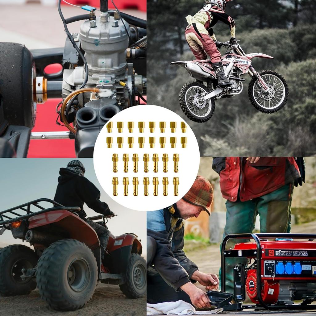 Main Jet and Pilot Slow Jet Kit for Mikuni Carburetors Large Hex VM4/042 & VM22/210 Set 30 Pcs