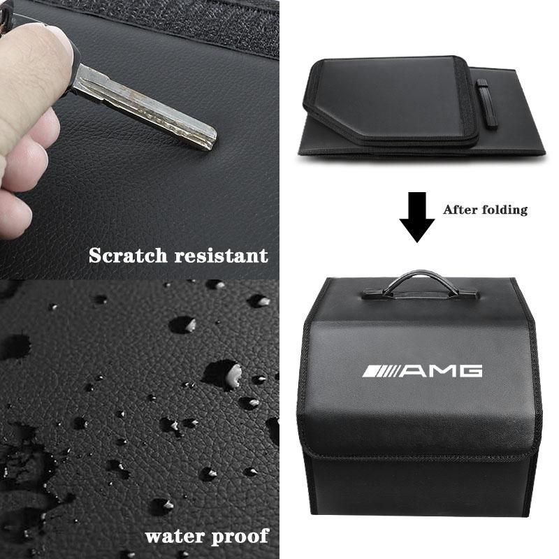 Car Large Organizer Storage Box Collapsible Tool Camping Box Accessories Car Decal For Mercedes Benz AMG W214 W205 W204 W206 W21