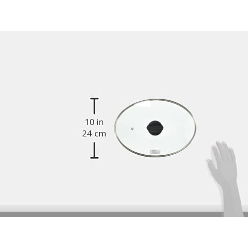 Takehara Seikan Glass Lid for Frying Pan, 35cm, Gas and Induction Compatible, Fish Pan for Seeing Cooking Done