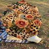 1 Stück Leopardenmuster Blumen Schirm - 8 Rippen verstärkt Tragbar Faltbar Reise Geeignet für alle Jahreszeiten Outdoor Tägliche Nutzung -J0417