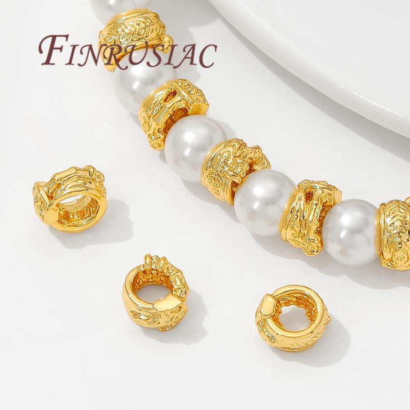8mm*5mm 18K Gold Plated Spacer Beads For Bracelets,Necklace Beads,Metal Bead For Jewelry Making Supplies DIY Accessories