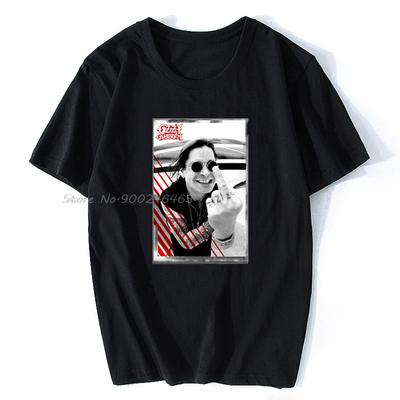 New Funny Tshirt for Unisex Ozzy Osbourne Finger Unisexs White Cotton Top TShirt Summer Shirts Boyfriend Gift  Unisex T Shirt Casual
