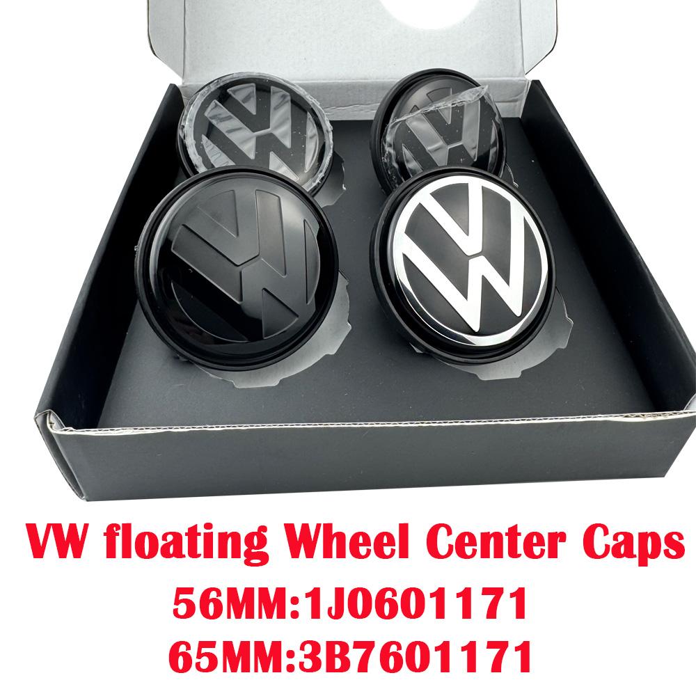 BFPQY1 For Volkswagen VW Golf 5 6 7 Passat B6 B7 B8 Tiguan Polo Jetta GTI 3B7601171 4pcs 56mm 65mm Floating Wheel Center Caps Hub Cover