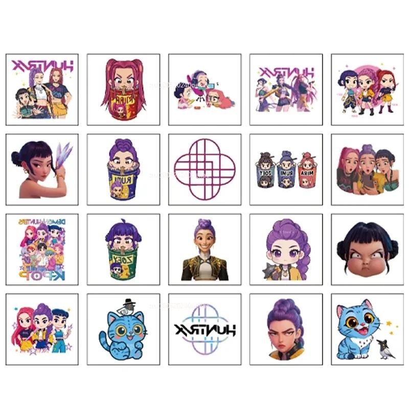 Yeni 20 Adet/Set Karikatür Kpop Şeytan Avcıları Rumi Kang Geçici Dövme Etiketi Rumi Dövme Etiketi Parti Hediyeleri İçin Şeytanlaştırma