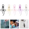 Lovely Bows Keychain Metal Keyring Backpack Handbag Pendant Car Key Chain Sweet Bowknot Bag Charm Decorations