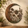 Garden Decor Dragonfly Bee Wall Art 3D Round Celestial Wall Sign Outdoor Accent  Patio Decor