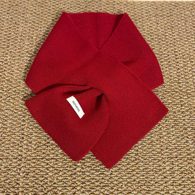 Women's Red Plaid Cashmere-Like Scarf Shawl - Warm, Versatile, Fashionable for Autumn and Winter