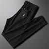 Men's European-Style Embroidered Velvet-Lined Sweatpants - Autumn/Winter Collection