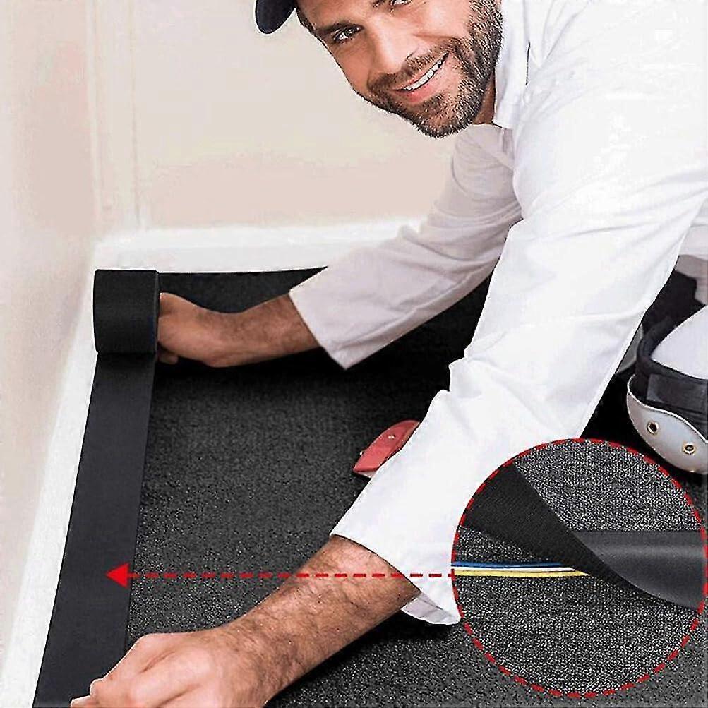 Floor Cable Cover, Black Flexible Reusable Grip Cable Protector Cord Cover Protect Cords Cable Hider - DD