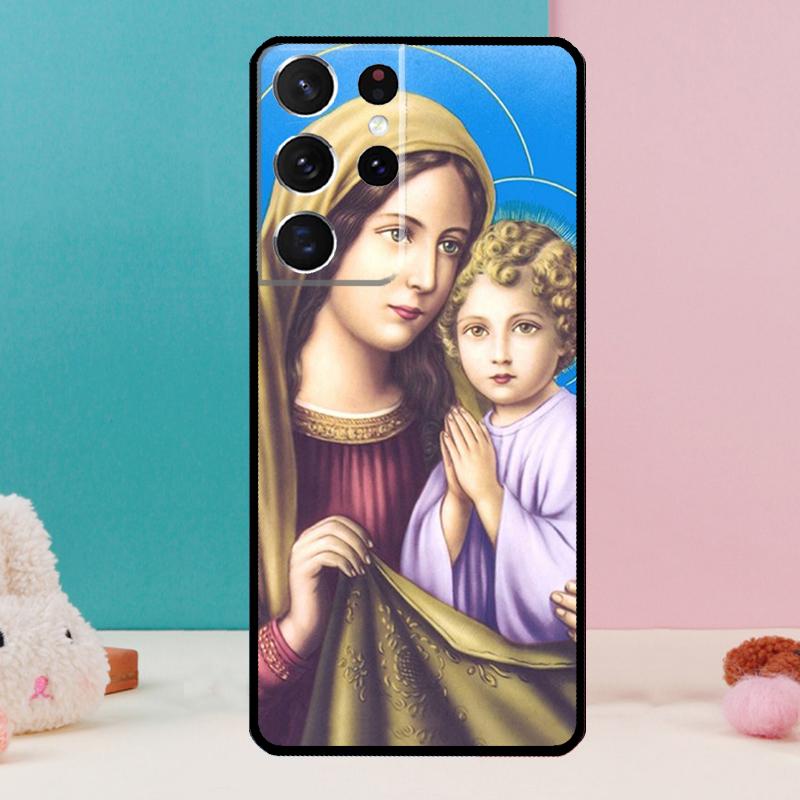 

Religious Mary and Jesus Case For Samsung Galaxy S25 S24 S23 S22 S21 Ultra S9 S10 S20 Plus S24 FE Funda Cover Shell Galaxy S10 Plus