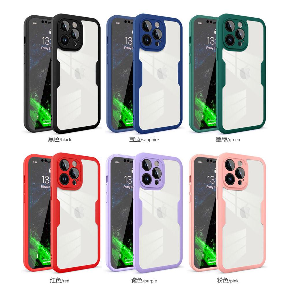 360 Full Cover Protection Case For Apple iPhone 14 13 Mini 12 11 Pro Max X XR XS SE 2 7 8 Plus Front Screen Film Hard Back Cover