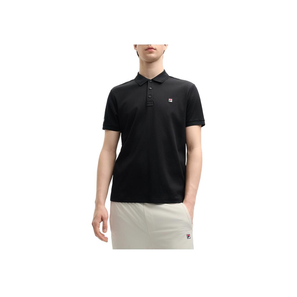 New FILA Polo Shirt Men's Jet Black F11M528121ABK