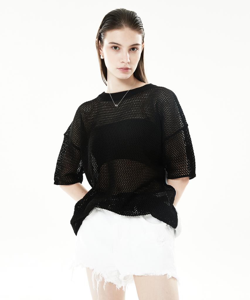 LARTIGENT Lls Net Knit(Black)