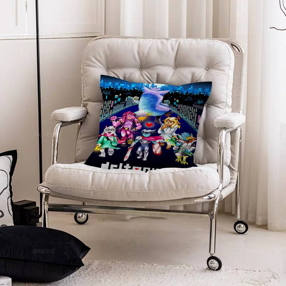 D-Deltarune Video Game Cushion Cover Pillow Cover Decor Pillowcase Printed Cushion Case for Couch