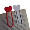 2PCS Creative Heart Bookmark - Glitter Page Marker, Durable Plastic Reader Book Accessories