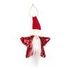 Soft Plush Decorative Figures Christmas Gnome Star Ornaments, Sparkly Faceless Dwarf Hanging Decoration with Knitted Sparkling Sequin Decor