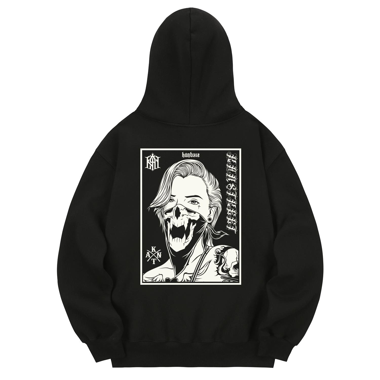 Khan 6312 Khb0117 Skullgirls Fleece-Lined Hoodie - Black L