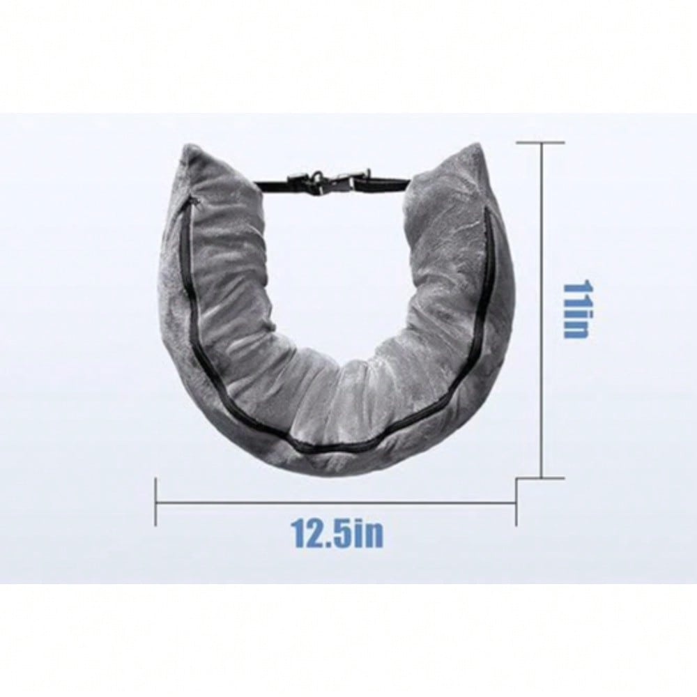 Travel Headrest, Fillable Portable Travel Pillow, Travel Storage Bag Cervical Pillow Airplane Pillow