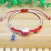 Charm Versatile Lovely Cat Ceramic Woven Bracelet Couple Cute Japan Lucky Kawaii Pendant Rope Chain Jewelry Gift Wholesale