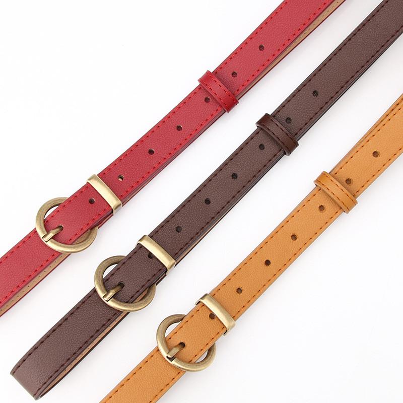 Ladies Stylish Pu Waist Belt With Metal Pin Closure For School And Leisure Styles