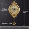 Metal Brass Living Room Wall Clock, a Modern Designer's Creative Decoration, American-style Silent Clock