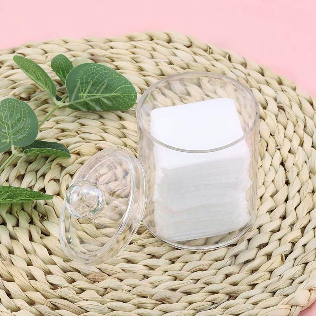 Plastic Cotton Swab Ball Holder Transparent Cosmetic Storage Box Bathroom Container Dispenser