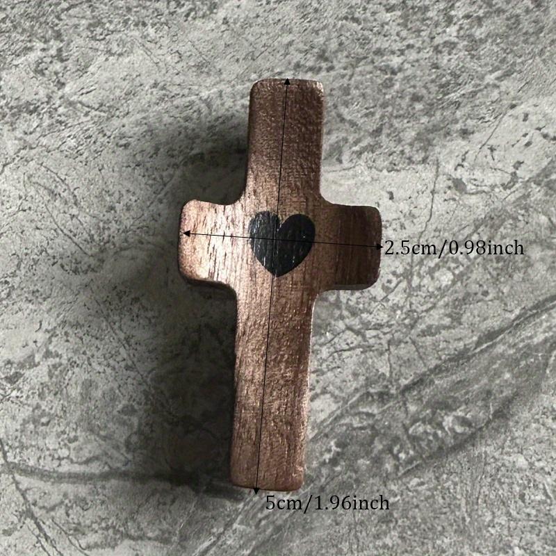 Handheld Olive Wood Clinging Cross From Elegant Wooden Cross Decor - Versatile Spiritual Symbol for Home & Office, Perfect Gift