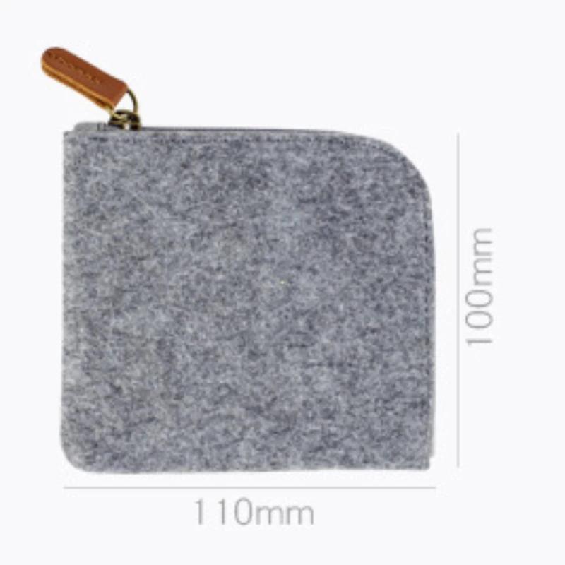 Wool Felt Mini Coin Purse Wallet Women Men Change Bag Credit Card ID Holder Wallets Key Chain Mini Bag Felt Retro Bag