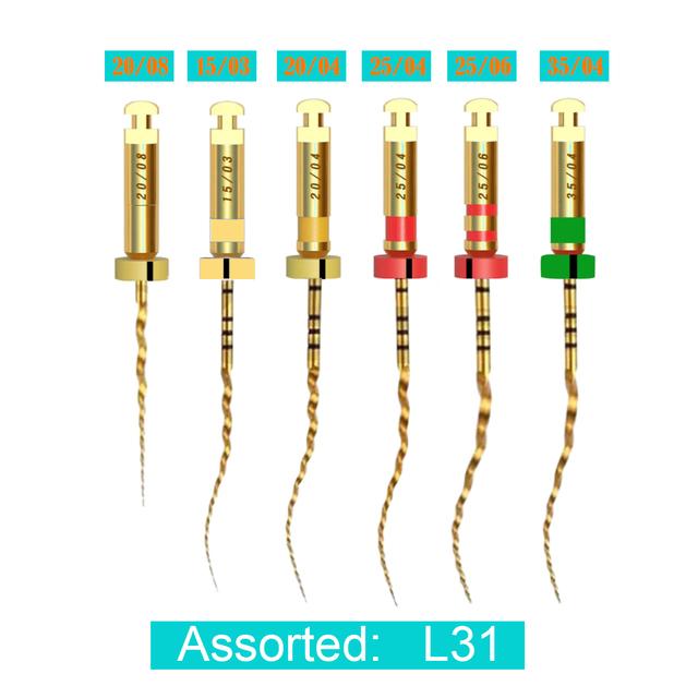 

COXO SOCO JT pro 6 шт./упаковка Стоматологічні файли військового класу Niti Dental COLTENE Style Rotary Universal Engine Endodontic Files Anti-Fatigue 31mm Assorted