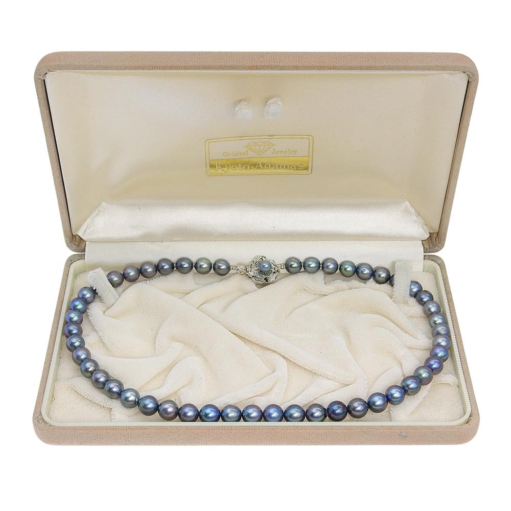 Pearl Necklace Pearl/Silver 34.4g Women Used