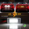D-Lumina LED License Plate Light Tag Lamp Assembly For -UP Nissan Altima Sentra Rogue Versa, Powered By 18-SMD Xenon White LED Tag Lights, Pack Of 2