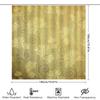 Luxury Golden Printed Shower Curtain Fabric Bathroom Decor Waterproof Home Decoration for Bathtub Yellow 3D Patterns