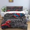 New Spider-Man Printed Bedding Set, Cartoon Pattern Duvet Cover and Pillowcases, Single/double Sheet Set.